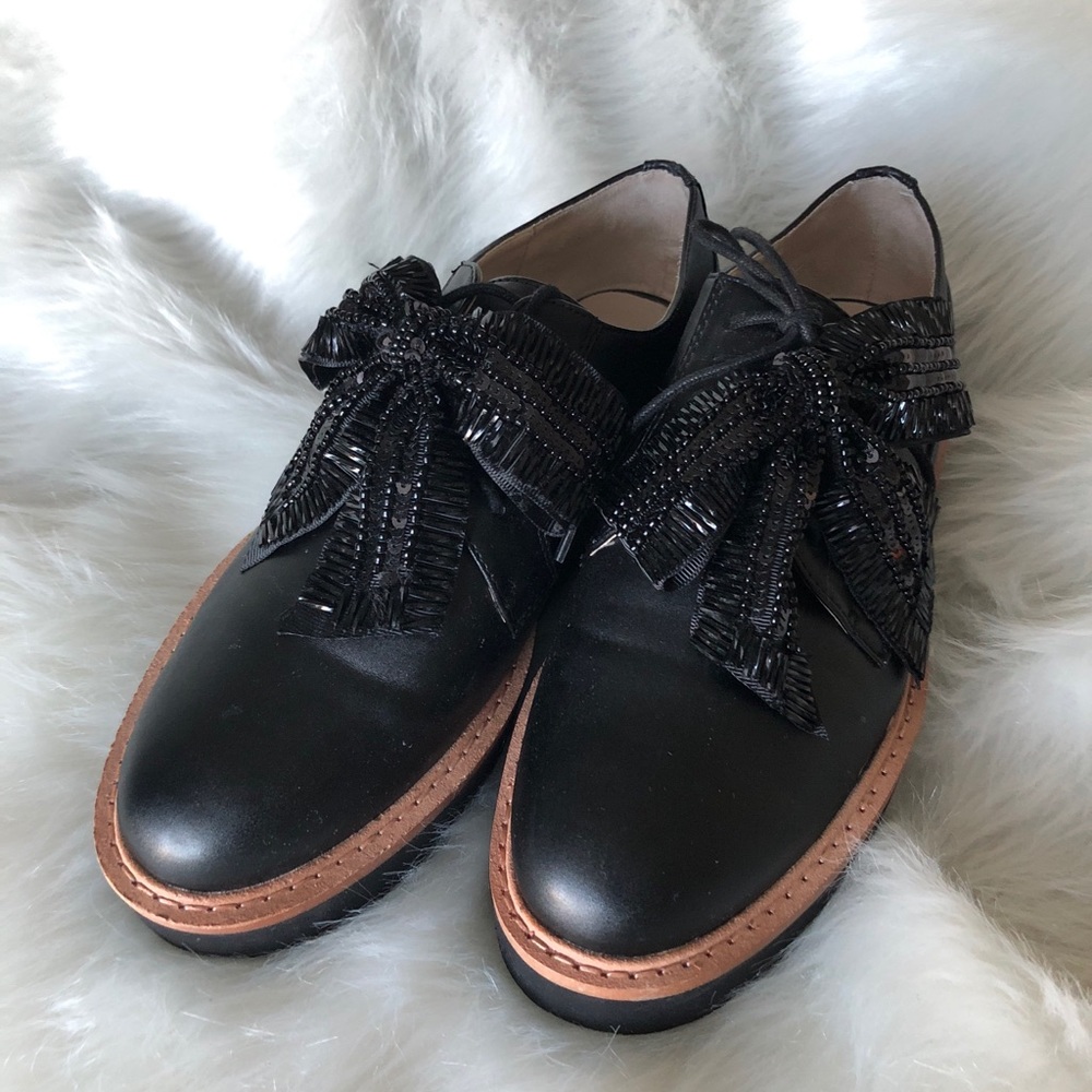 Black Zara derby shoes